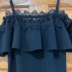 BCX  Off the Shoulder Dress Spaghetti Straps Lace Black Dress Juniors Size 1 Photo 1