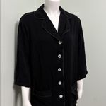 Sleeper  Black Button Down Pajama Top large Photo 2
