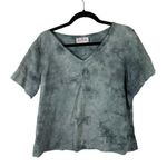 Cottonways Blue Boxy Short Sleeve Flowy Blouse Size 1 Small Medium Photo 0