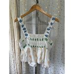 American Eagle Boho Cotton Linen Blend Floral Tiered Crop Tank Maxi Skirt Set L Size L Photo 3