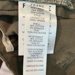 frame denim 26”  Le High Straight Raw Stagger Hem Army Green Tuxedo Stripe Jeans Photo 12