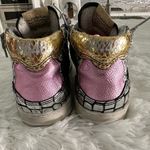 P448 New  Queens Mid-Top Sneakers‎ in Croco Leather & Glitter Mesh Shoes 35 Photo 2