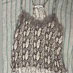 Olivaceous Brown & Grey Snake Print Racerback Blouse - Medium Photo 0