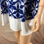Karen Kane  Blue Kaleidoscope Stretch Jersey Top Plus 2X Photo 4