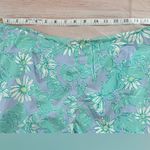 Lilly Pulitzer Vintage  Floral Crab Print Pants Lavender Blue Size 10 Capri Photo 2