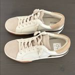 DV Dolce Vita Harryson Faux Leather Lace Up Sneakers Tan Cream Multi Size 7.5 White Photo 1