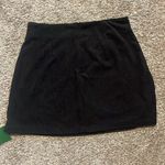 Halara  High Waisted Invisible Zipper 2-in-1 A Line Mini Corduroy Black Skirt Med Photo 6