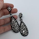 Amrita Singh  Austrian Crystal Jet Black Crystal Earrings Photo 1