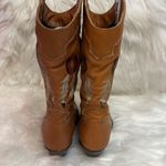 Vintage Real Leather Cowboy Boots Dream Catcher Festival Rave Burning Man A22 Brown Size 6.5 Photo 9