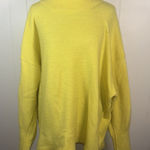 Free People  Yellow Afterglow Mock Neck Sweater L Some Peeling Throughout Photo 0