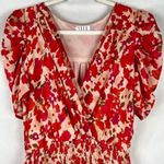 TCEC Puff Sleeve Ruffle Wrap V-neck Blouson Mini Dress Large Photo 1