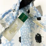 Rixo London Monet Blue White Black Daisy Floral Flower Print Pattern Midi Dress  Photo 2