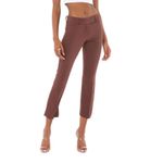 Amanda Uprichard  Paris Pants Medium Brown Cropped Low Rise Clean Girl Fall Chic Photo 5