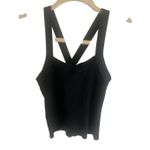 Reformation ✨ Lyra Black Ribbed Cropped Sz Medium Top✨ Photo 3