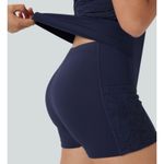 Halara NEW  Size M Lace 2 in 1 Mini Dance Active Dress with Pockets Easy Peezy Photo 1