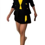 Vintage black structured coat Gold Size 12P Photo 0