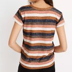 Madewell  Multicolor Striped Textured Short Sleeve Shirt Photo 1