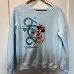 Disney Walt  World 2019‎ Quilted Crewneck Baby Blue Graphic Character Long Sleeve Photo 0