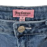 Juicy Couture Lunita Flare Jeans 12 Silver Metallic Logo Photo 4