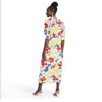 Rixo x Target Women’s White Floral Mock Neck Ruffle Midi Dress Size 2 Photo 2