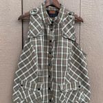 Lane Bryant  Womens Vest Icon Collection Brown Plaid Snap Button Plus Size 24 Photo 2