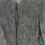 Jennifer Vintage Silk Beaded Evening Jacket Size Medium Black Photo 2