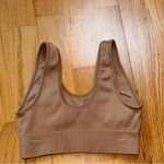 Aerie Ribbed Padded Scoop Neck Sports Bra Beige XS EUC Athleisure Activewear Photo 1