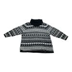 Lane Bryant  Plus Size 22/24 Black White Acrylic Pullover Sweater Turtleneck Knit Photo 1