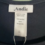 ANDIE The Scoop Tank Black Bamboo Jersey size L NWT Photo 3