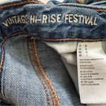 American Eagle AEO Shorts Jean Distress Floral Bird Embroidery Vintage Hi Rise Festival Size 00 Photo 2