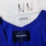 Reformation  Blue Westport Dress High Low V-Neckline Photo 12