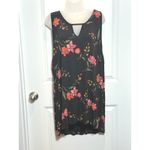 Old Navy Luxe Black Floral V Neck Sleeveless Dress Womens XXL Spring Summer 2XL Photo 1