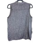 J. Jill Love Linen Beige 100% Linen Sleeveless Collared Button Up Blouse Size M Brown Size M Photo 1