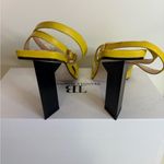 Yellow Slingback Heels Size 9 Photo 6