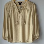 Paige NWT Blouse Peasant Top Shaylene Top Sand Dollar Tan Photo 2