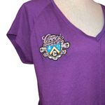  Women’s Short Sleeve V-Neck T-Shirts Purple White Coogi Logo On Back 2X Photo 1