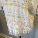 Women's white Patterned Sweater featuring beach vibes Size L Photo 2