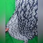 Lucky Brand Blue and Gray Chevron Sleeveless Maxi Dress size Large Photo 4