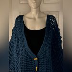 Green Knit Women's Crochet Aran Toggle Wrap Pattern Sweater Size undefined Photo 3