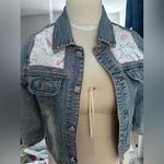 Hand Crafted Blue Embroidered Jean Jacket Photo 1
