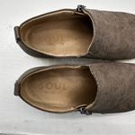 SOUL Naturalizer Turner Taupe Slip On Sneaker Perforated Side Zip Shoes Womens 8 Brown Photo 7