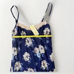 THIRTY THIRTY LA Slip Dress Womens L Antebellum Lace Trim Satin Floral Blue Size L Photo 7