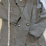 Vintage Byer Too! Women's Houndstooth Fitted Blazer Jacket Black & White Size 11 Photo 0