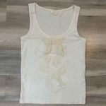 Kate Spade  Size Small Cream tank with bow and ribbon detail Photo 0