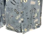 Disney  Parks Jean Jacket Adult XL Oversized Blue Denim Critters Pluto Shacket Photo 2