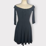 Lovers + Friends  Gabbie Mini Dress Women's Small Black Skater Off Shoulder NWT Photo 2