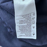Vince  Linen Popover‎ Top Navy Blue Medium Photo 8