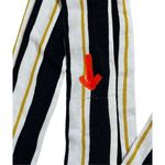 Who What Wear NEW Black White Yellow Striped Wide Leg Jumpsuit Sz Small Pockets Photo 10