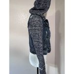 Free People  Jean Jacket Hoodie Casual Grunge Cotton Fall Indie Distressed XS Photo 4