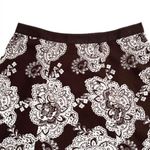 Talbots Skirt Brown White Paisley Floral Cotton A-Line Flare Circle Skirt Size 8 Photo 5